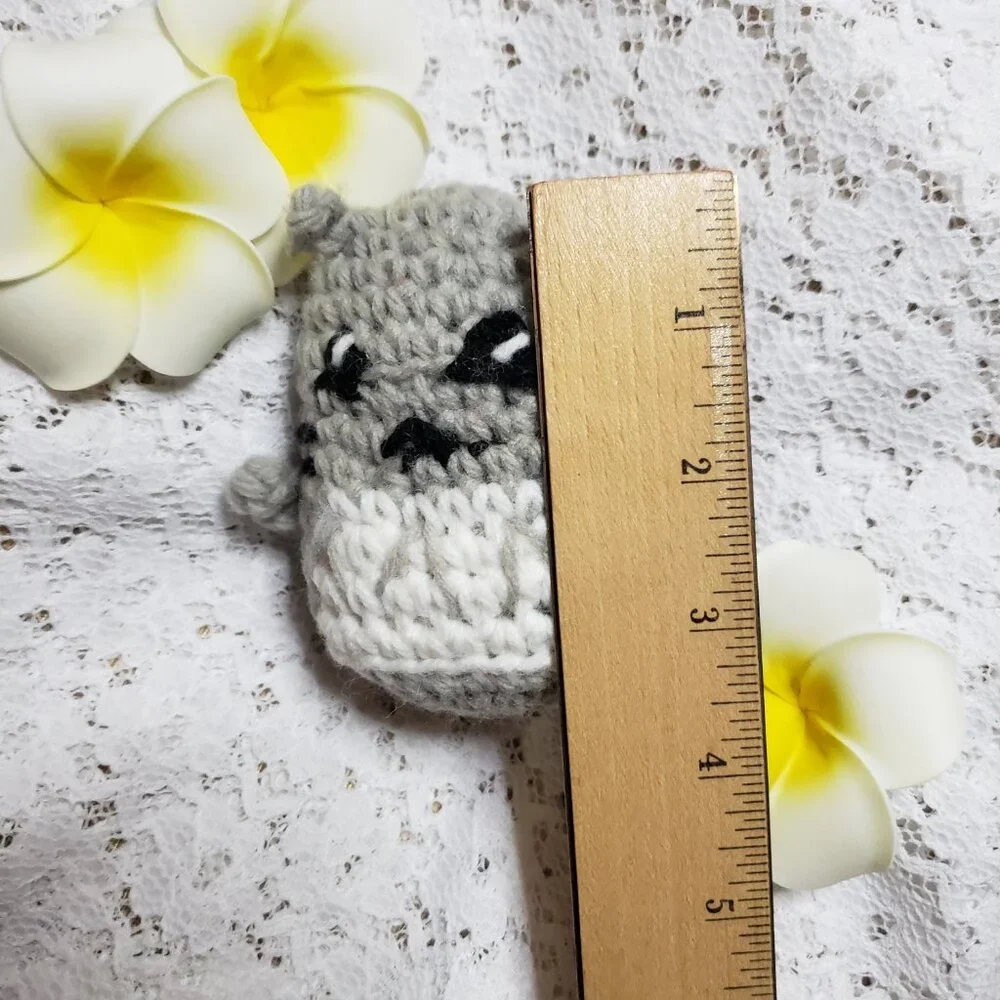 New Handmade Amigurumi Crochet Small Ugly Totoro Stuffed Animal Toy Funny 2